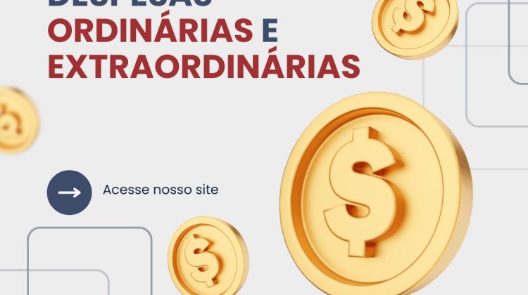DIFERENÇAS ENTRE DESPESAS ORDINÁRIAS E EXTRAORDINÁRIAS