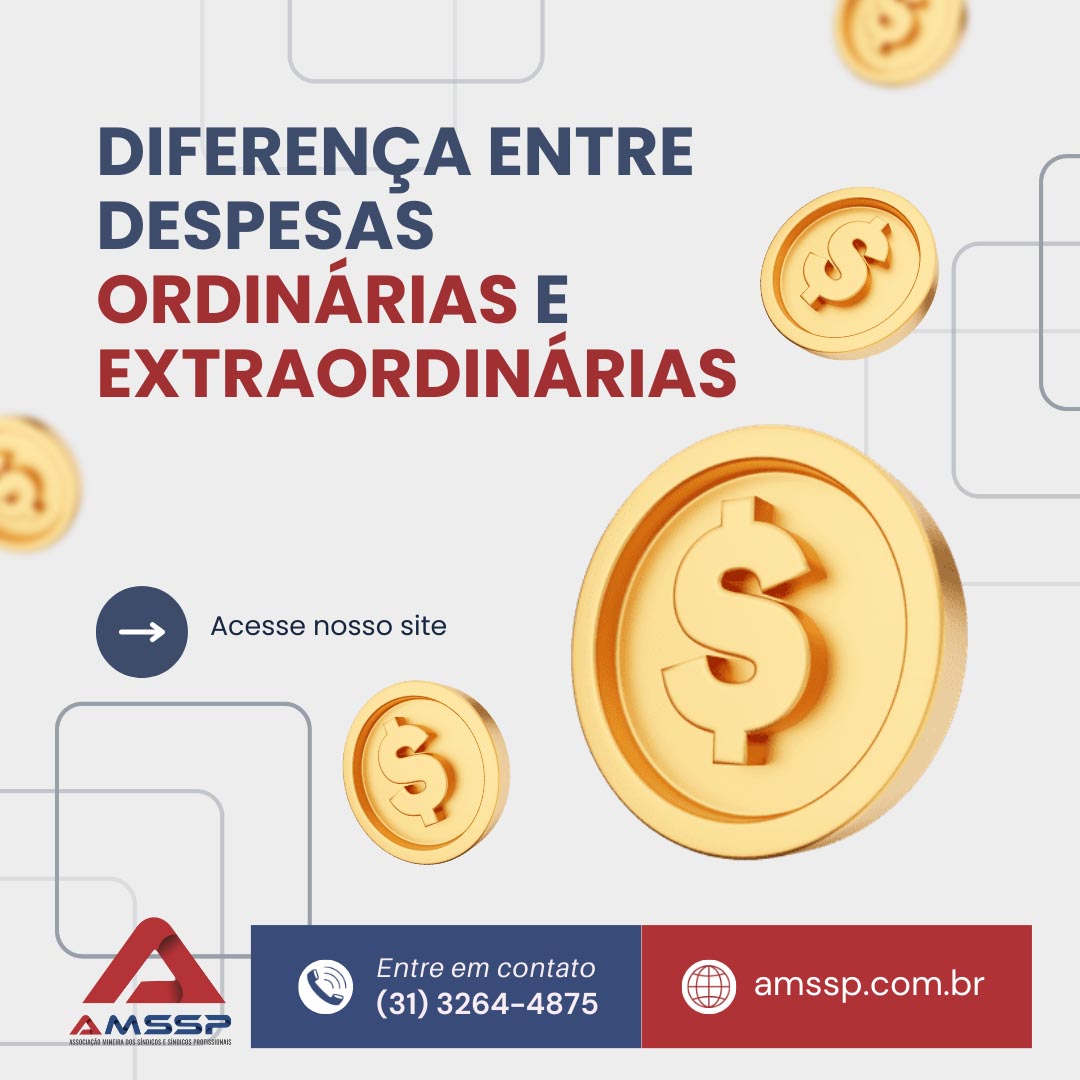 DIFERENÇAS ENTRE DESPESAS ORDINÁRIAS E EXTRAORDINÁRIAS